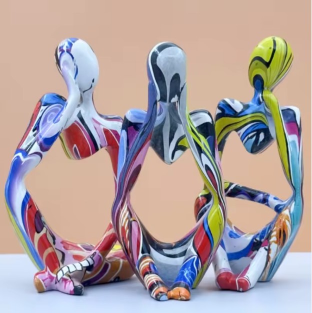 Abstract Resin Beeld – Moderne Europese Woondecoratie – Kunst Sculptuur voor Woonkamer & Kantoor