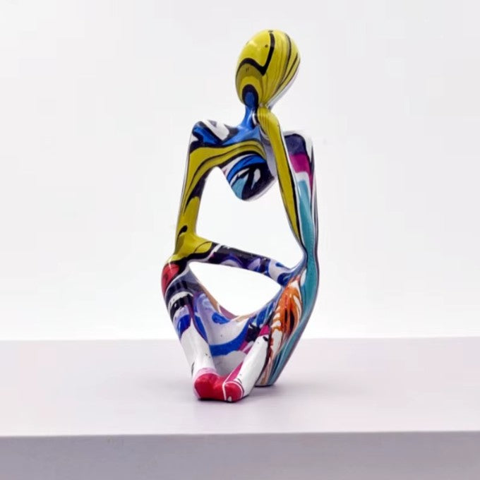 Abstract Resin Beeld – Moderne Europese Woondecoratie – Kunst Sculptuur voor Woonkamer & Kantoor